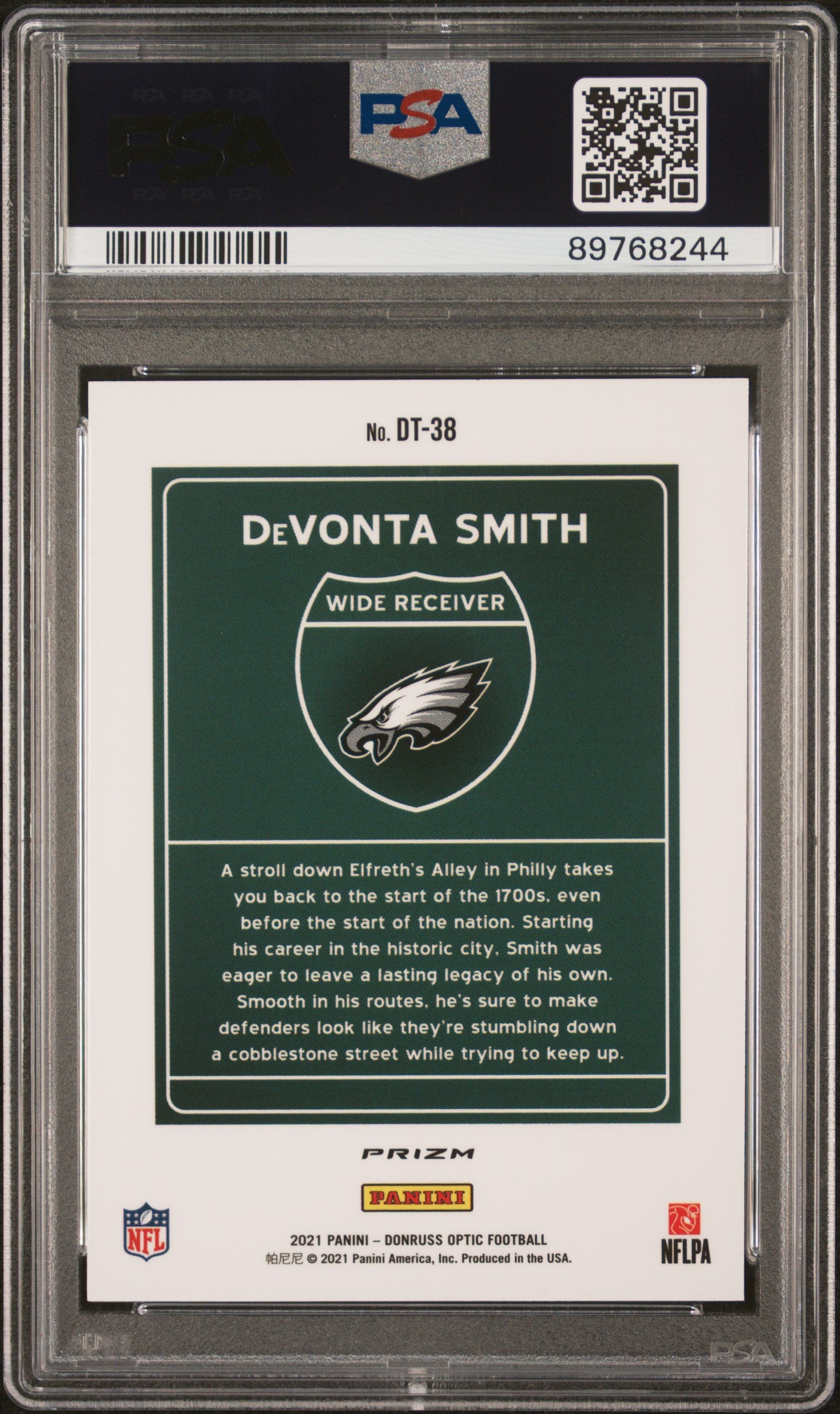 2021 Panini Donruss Optic Downtown #DT38 Devonta Smith Downtown PSA 10