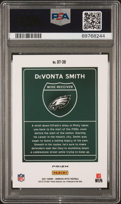 2021 Panini Donruss Optic Downtown #DT38 Devonta Smith Downtown PSA 10