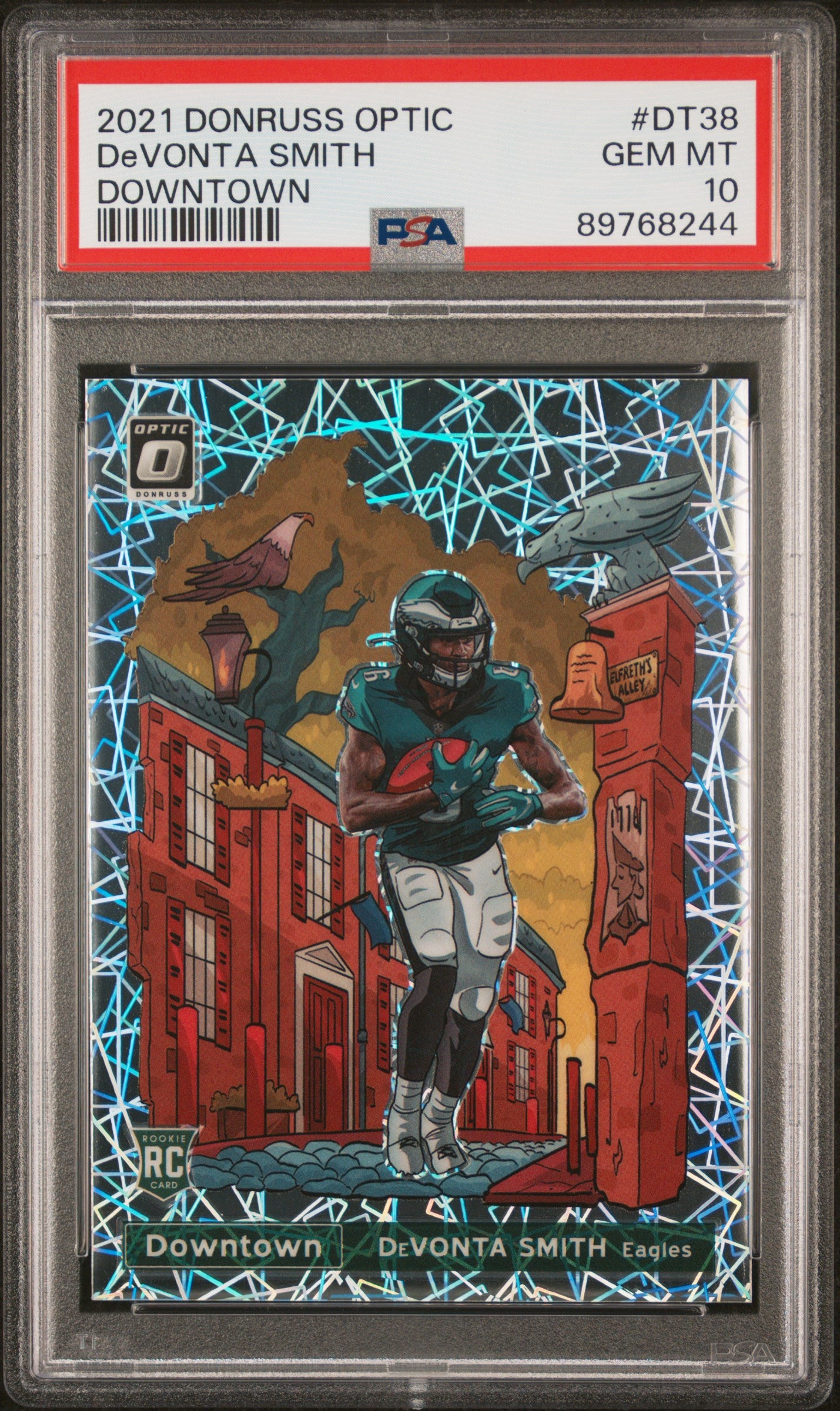 2021 Panini Donruss Optic Downtown #DT38 Devonta Smith Downtown PSA 10