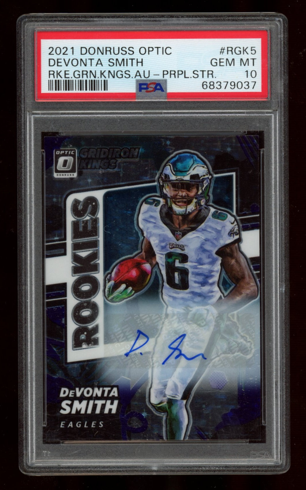 2021 Panini Donruss Rookie Gridiron Auto #RGK5 Devonta Smith PSA 10