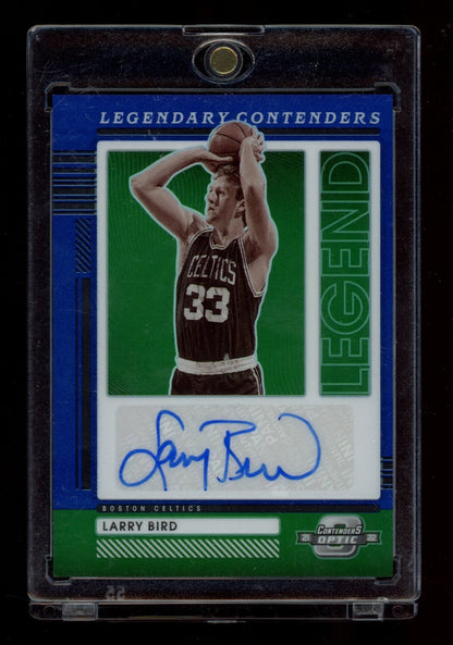 2021-22 Panini Contenders Optic #LCA-LBI Larry Bird Autographs Blue #/75
