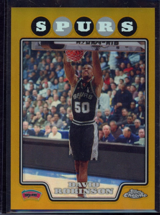 2008-09 Topps Chrome #173 David Robinson Refractors Gold #/50