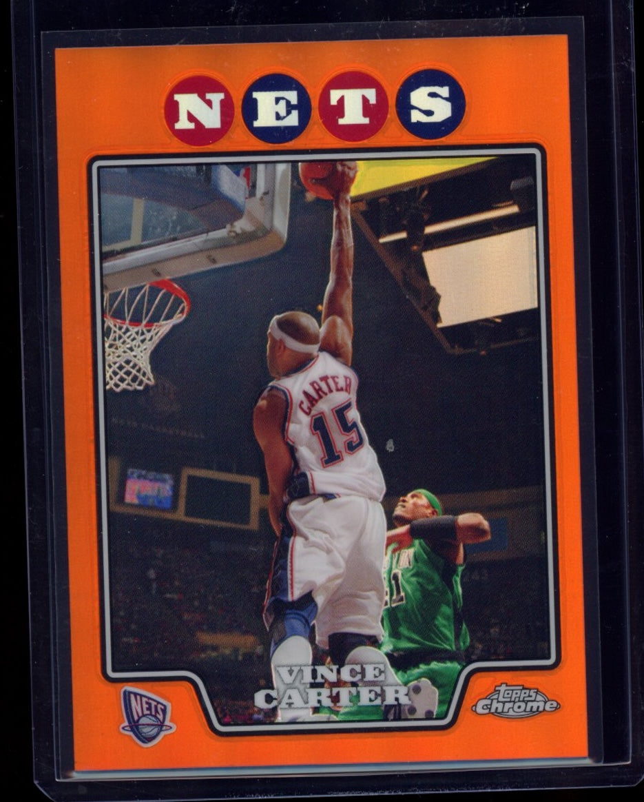 2008-09 Topps Chrome #115 Vince Carter Refractors Orange #/499