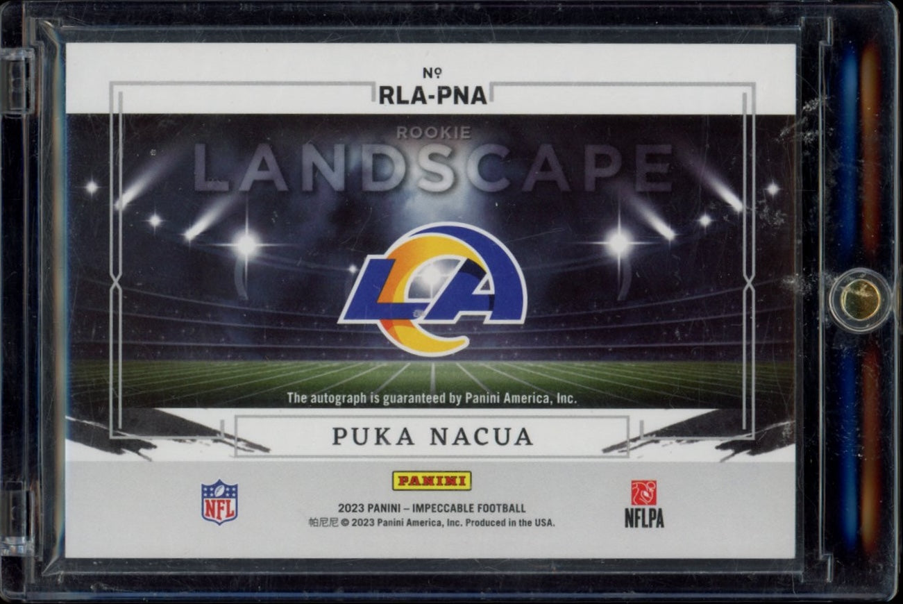 2023 Panini Impeccable #RLA-PNA Puka Nacua Rookie Landscape #/99
