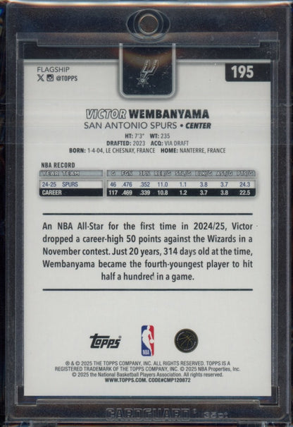 2025-26 Topps #195 Victor Wembanyama Red Rainbow #/5