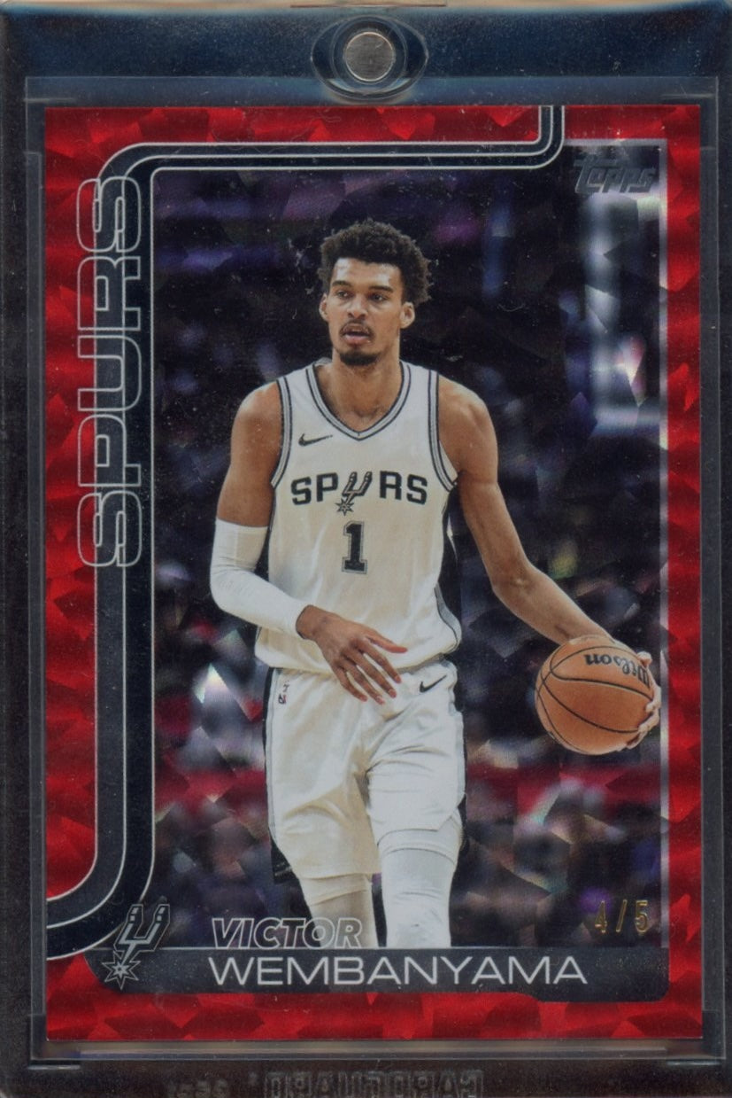 2025-26 Topps #195 Victor Wembanyama Red Rainbow #/5