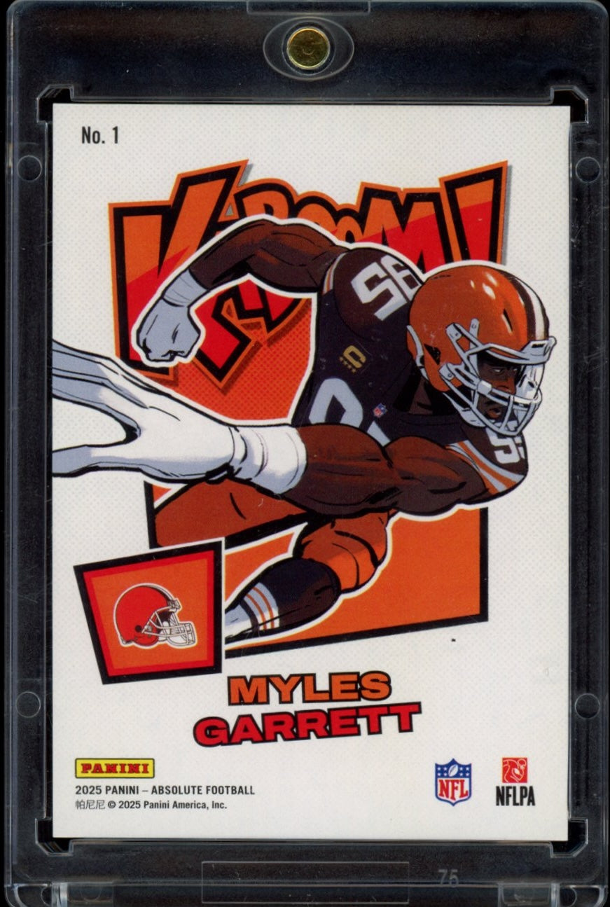 2025 Panini Absolute #1 Myles Garrett Kaboom! Horizontal