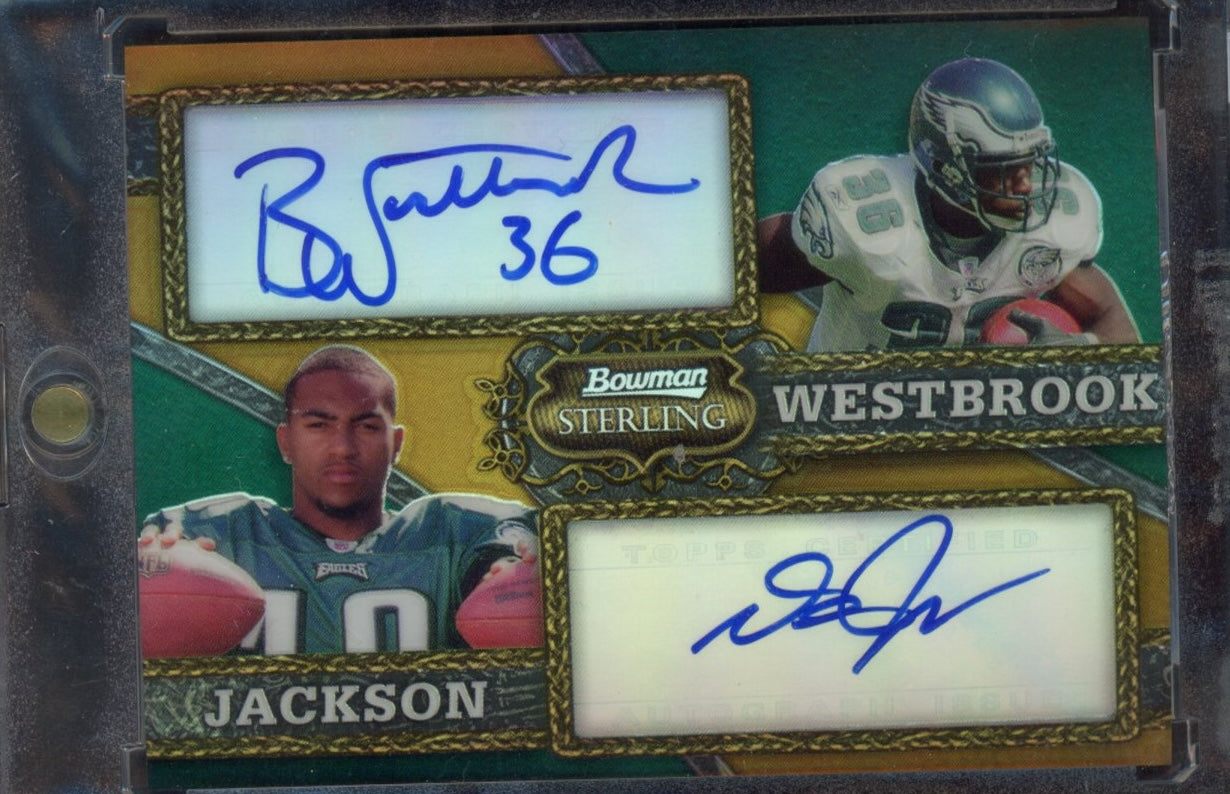 2008 Bowman Sterling #A-6 Brian Westbrook / DeSean Jackson Dual Auto