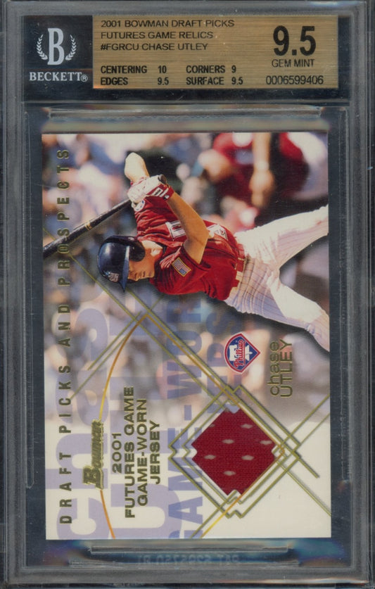 2001 Bowman Draft Futures Game Relics #FGRCU Chase Utley BGS 9.5
