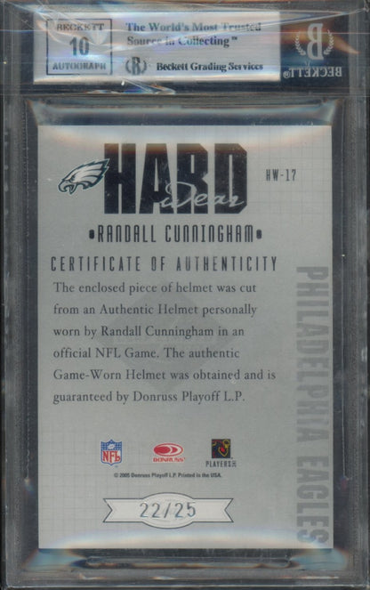 2005 Leaf Limited Hardwear Limited #H17 Randall Cunningham AU BGS 9
