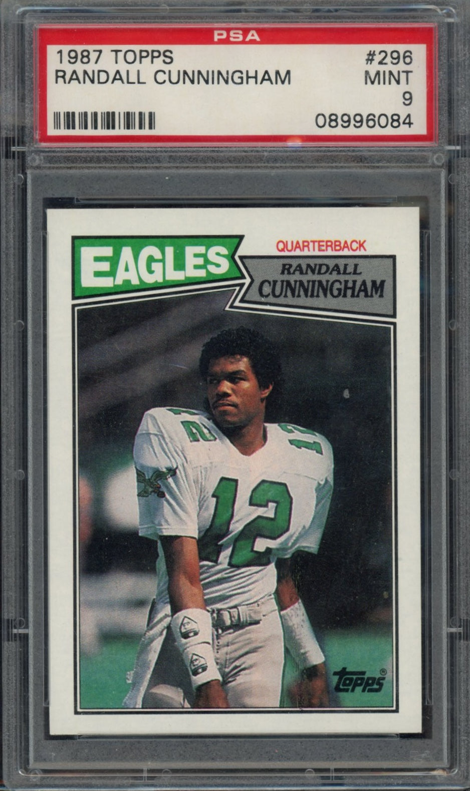 1987 Topps #296 Randall Cunningham PSA 9