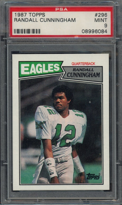 1987 Topps #296 Randall Cunningham PSA 9