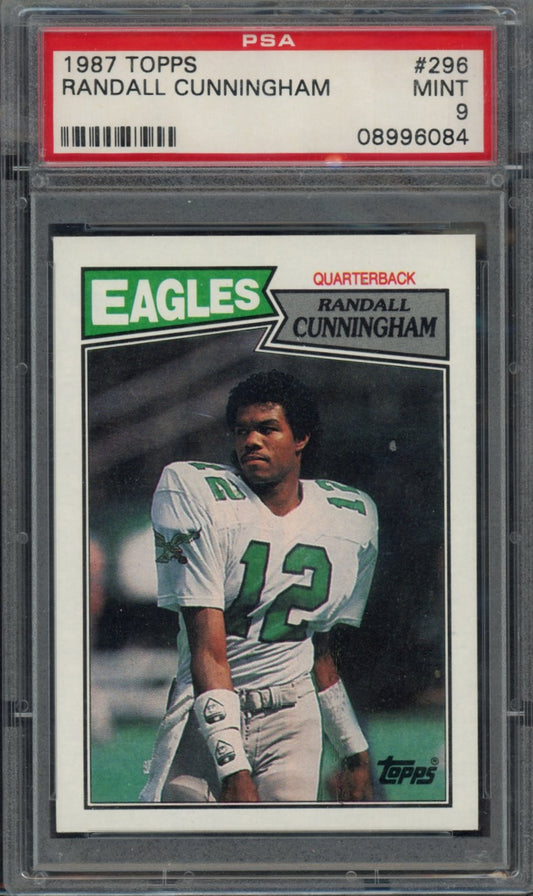 1987 Topps #296 Randall Cunningham PSA 9