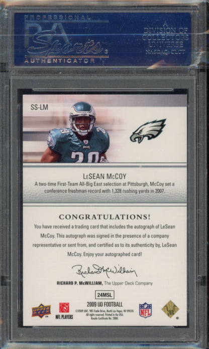 2009 Upper Deck Signature Shots #SS-LM Lesean Mccoy PSA 10