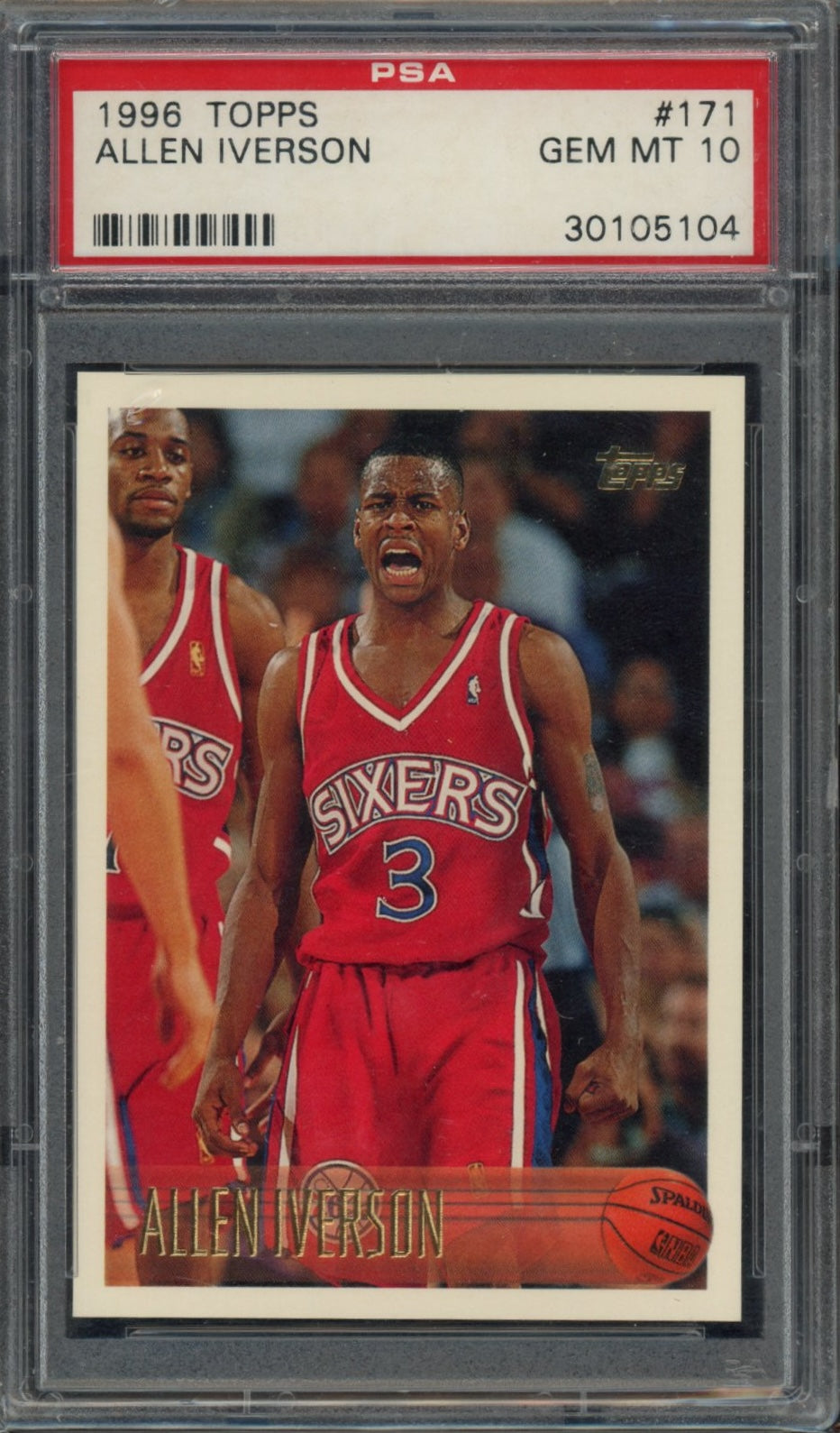 1996 Topps #171 Allen Iverson PSA 10