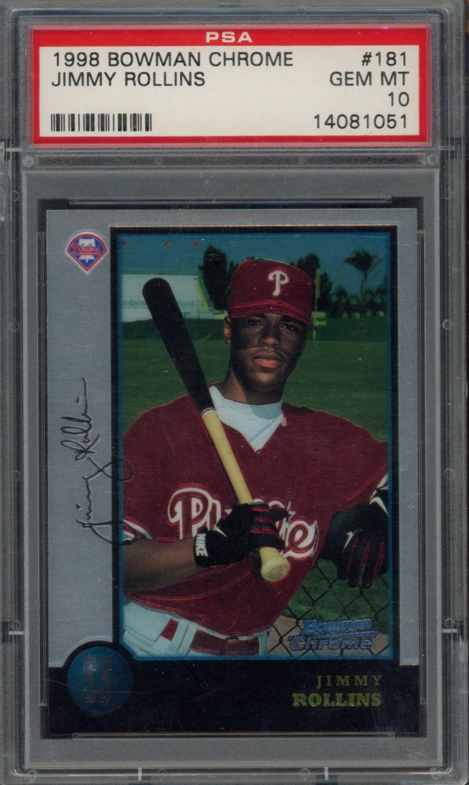 1998 Bowman Chrome #181 Jimmy Rollins PSA 10