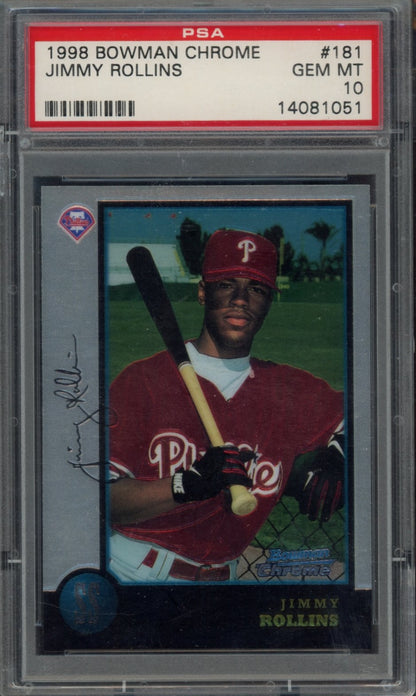 1998 Bowman Chrome #181 Jimmy Rollins PSA 10