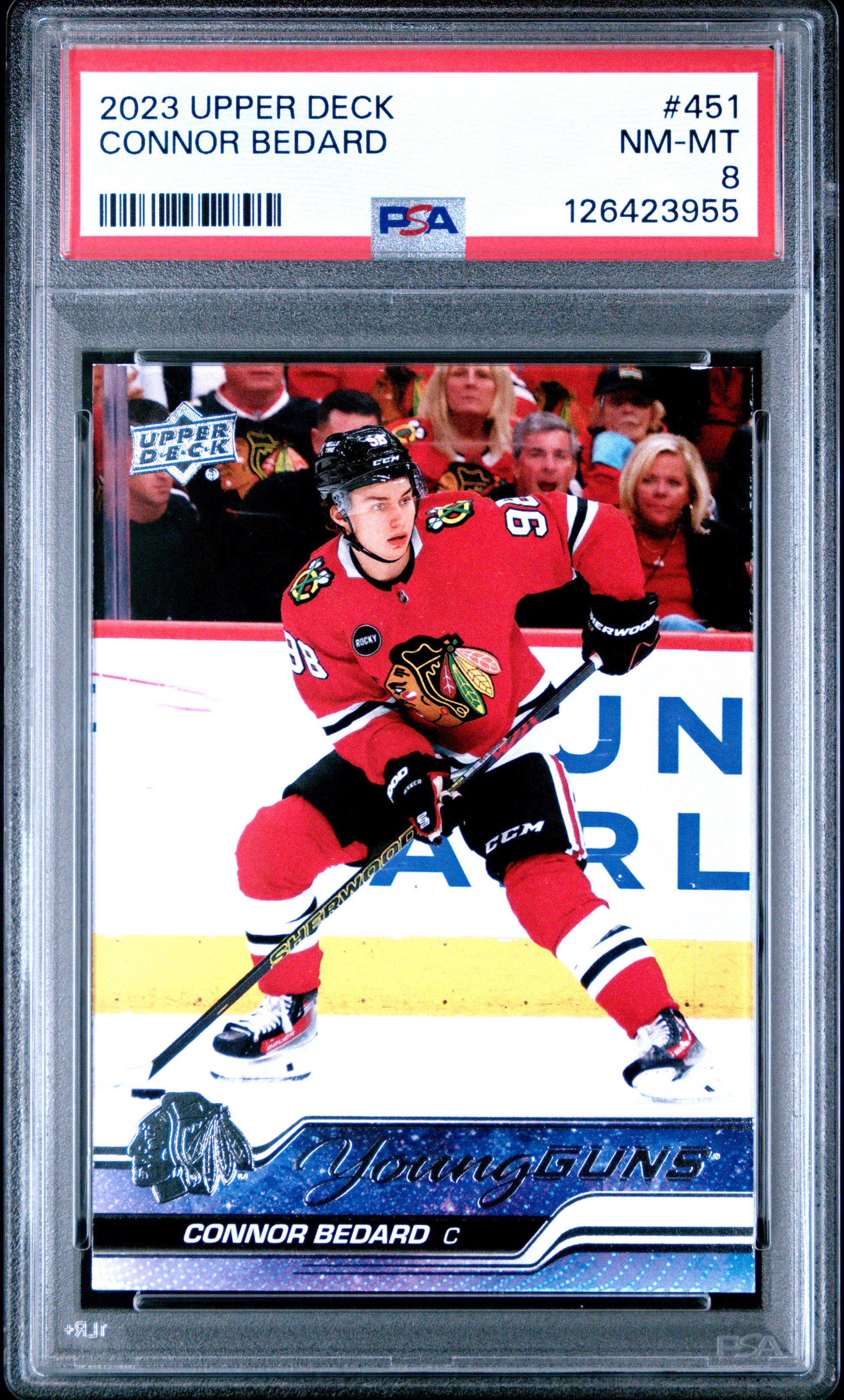 2023 Upper Deck #451 Connor Bedard PSA 8