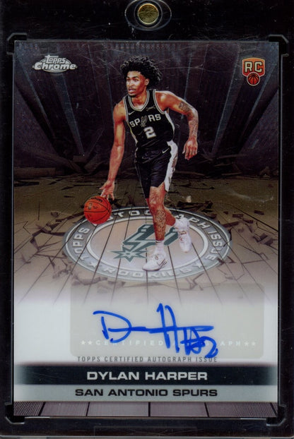 2025-26 Topps Chrome #TAUR2-DH Dylan Harper Autograph Issue Rookies