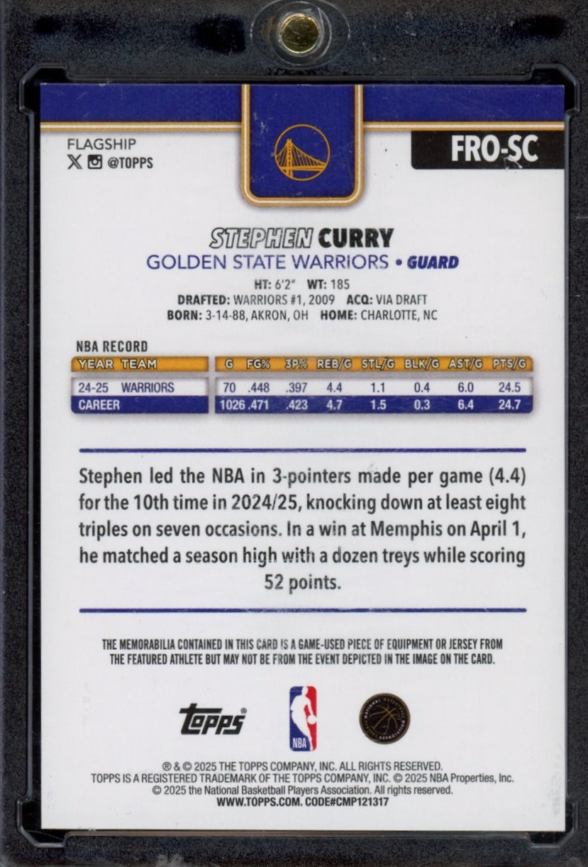 2025-26 Topps #FRO-SC Stephen Curry Flagship Real One Relics