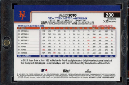 2025 Topps Chrome #200 Juan Soto Gold Refractors #/50