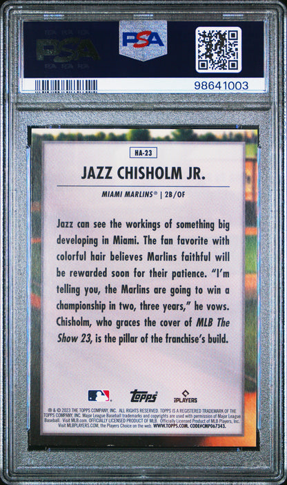 2023 Topps Home Field Advantage #HA23 Jazz Chisholm Home Field Advantage PSA 9