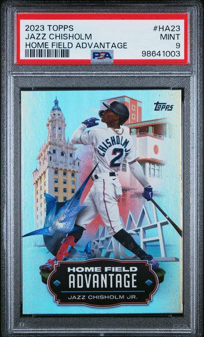 2023 Topps Home Field Advantage #HA23 Jazz Chisholm Home Field Advantage PSA 9