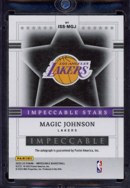 2022-23 Panini Impeccable #ISS-MGJ Magic Johnson Holo Gold auto #/10