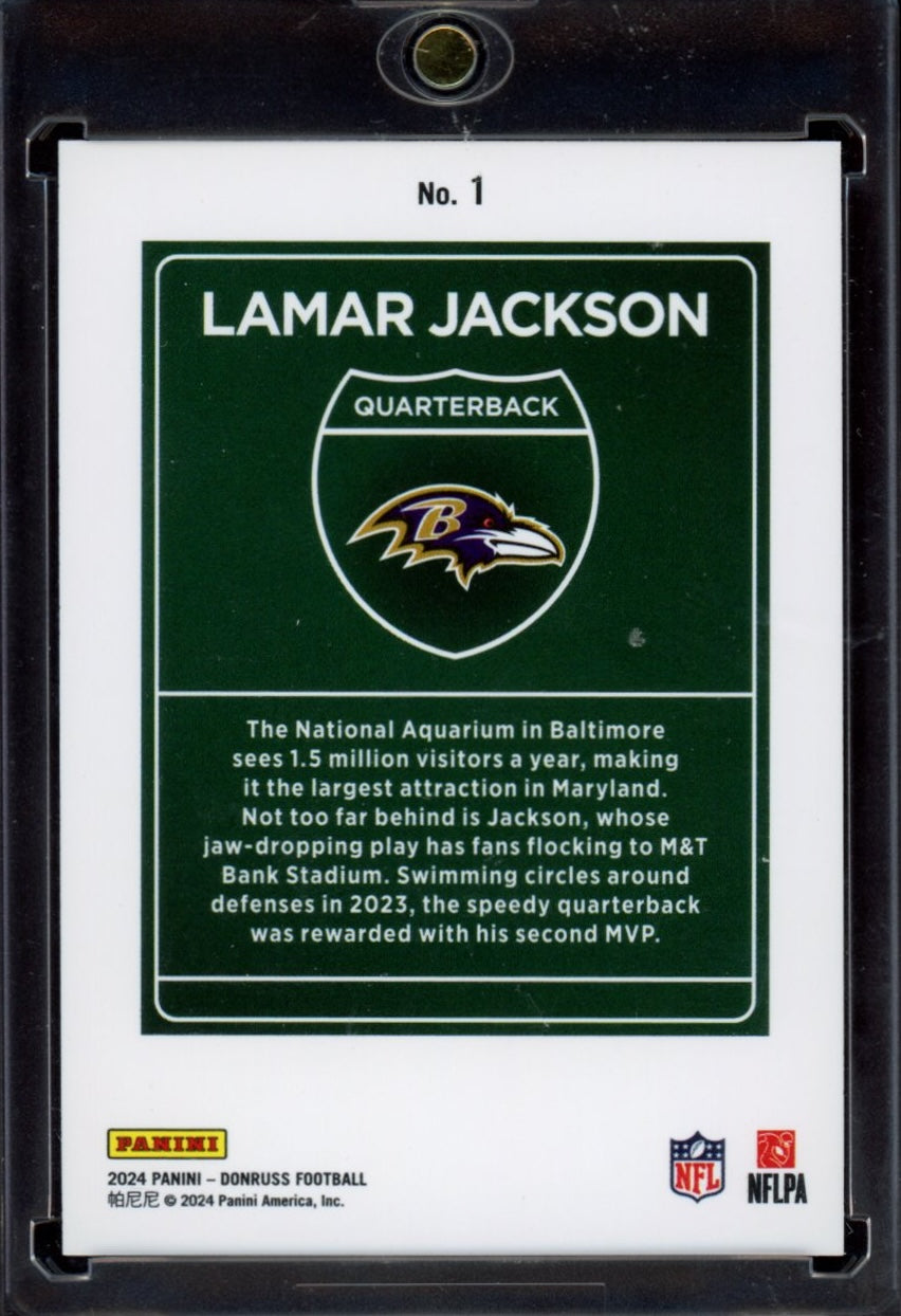 2024 Donruss - Downtown #1 Lamar Jackson