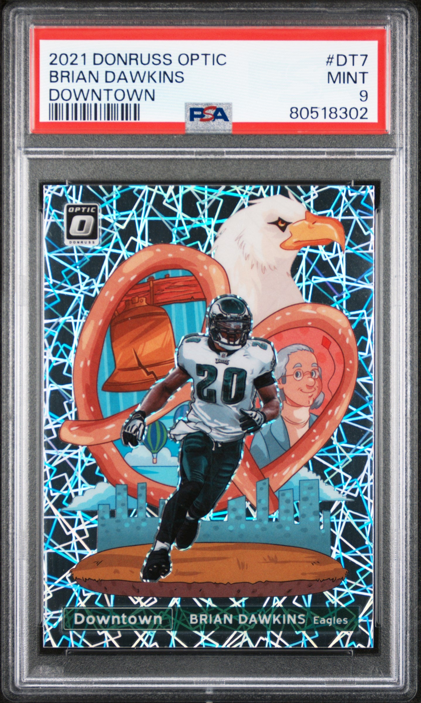2021 Panini Donruss Optic Downtown #DT7 Brian Dawkins Downtown PSA 9