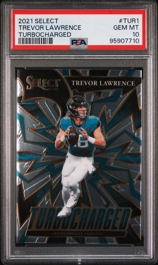 2021 Panini Select Turbocharged #TUR1 Trevor Lawrence Turbocharged PSA 10