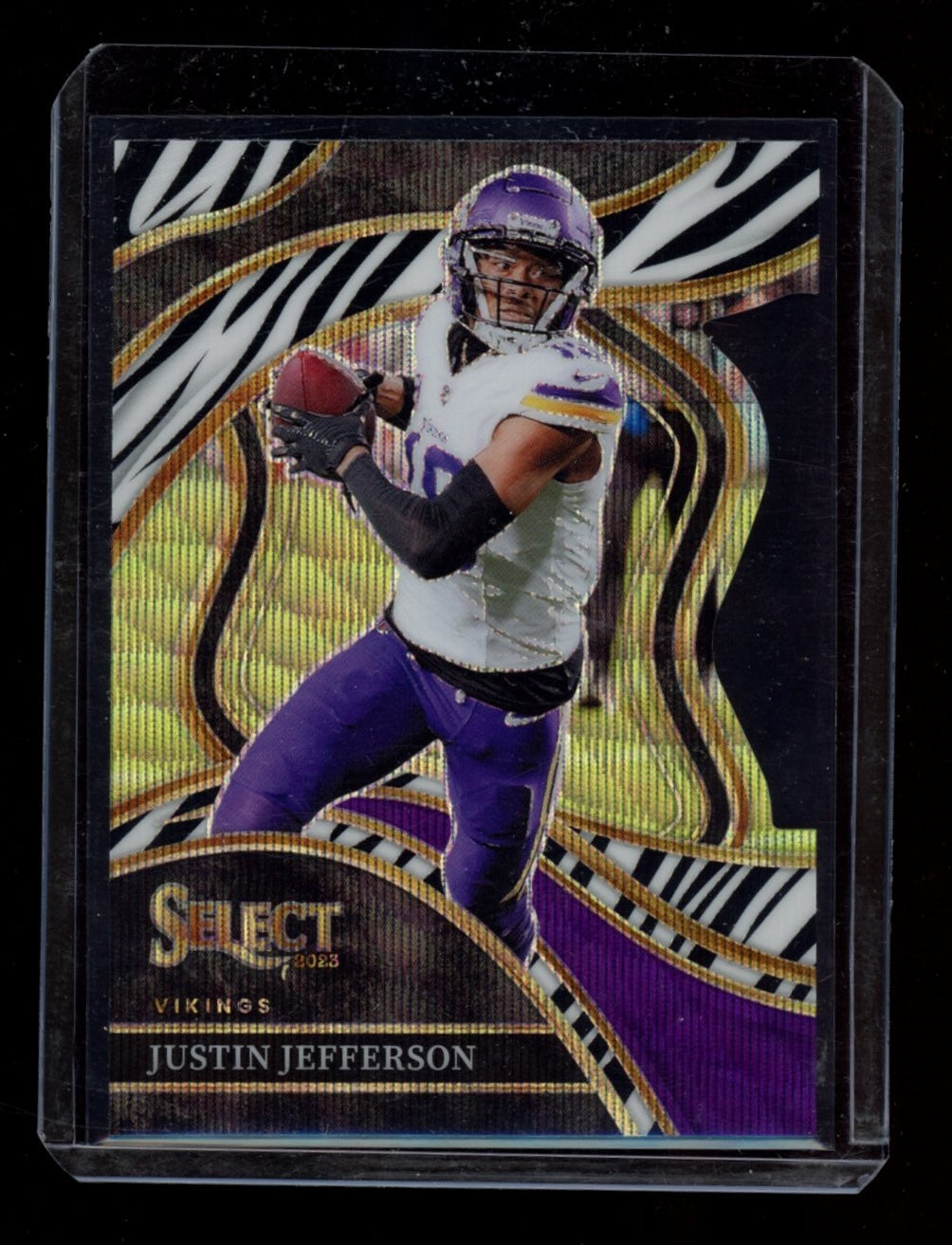 2023 Panini Select #247 Justin Jefferson Zebra Prizms