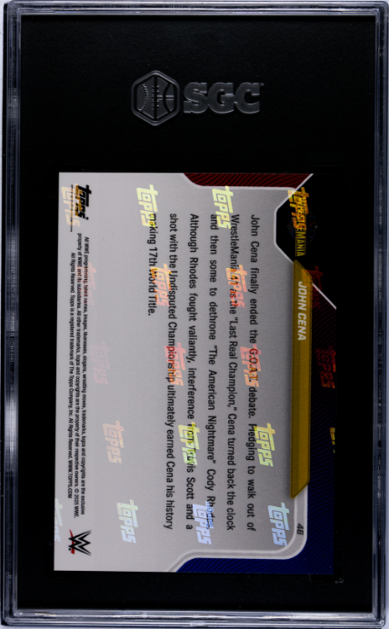 2025 Topps Now Wwe #46 John Cena SGC 10