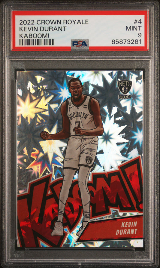 2022 Panini Crown Royale Kaboom! #4 Kevin Durant Kaboom! PSA 9