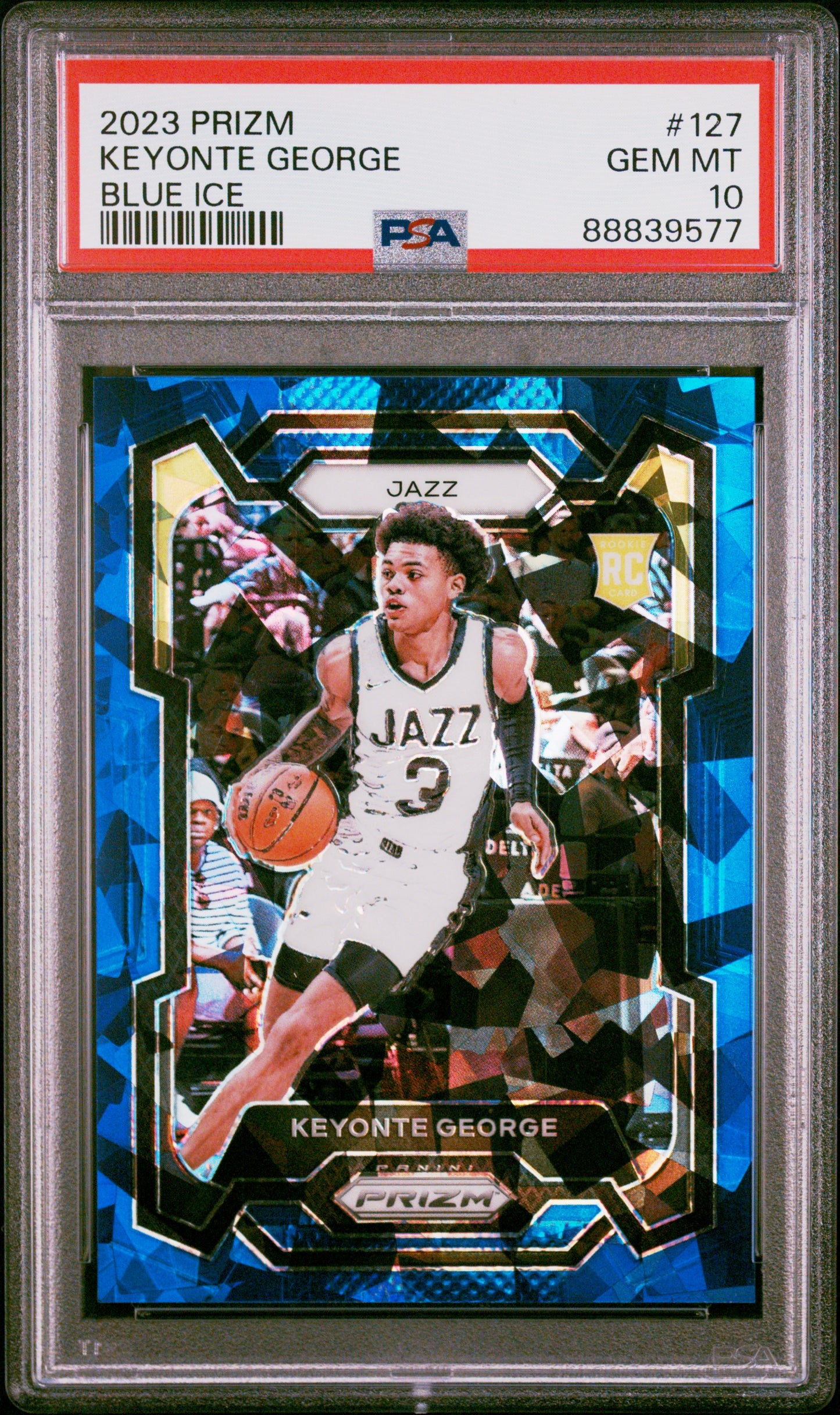 2023 Panini Prizm #127 Keyonte George Blue Ice PSA 10