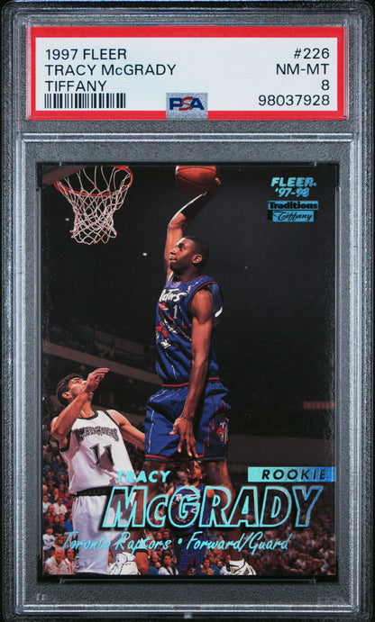 1997 Fleer #226 Tracy Mcgrady Tiffany PSA 8