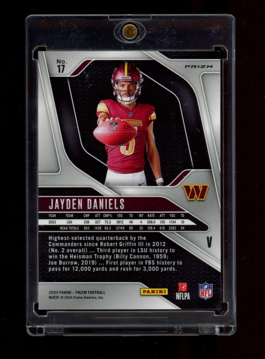 2024 Panini Prizm - Rookie Variations Silver Prizm #17 Jayden Daniels