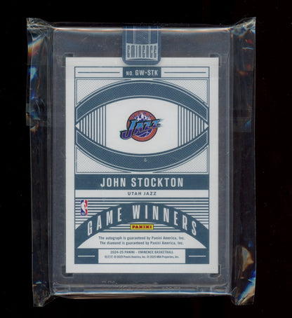 2024-25 Panini Eminence #8 John Stockton Autograph #/10