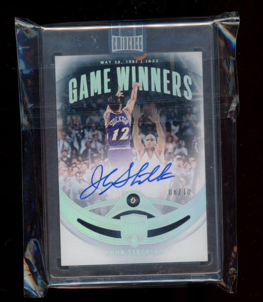 2024-25 Panini Eminence #8 John Stockton Autograph #/10