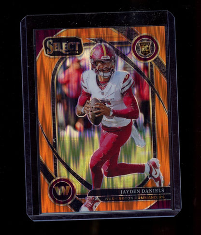 2024 Panini Select #217 Jayden Daniels Orange Prizm Shock #/399