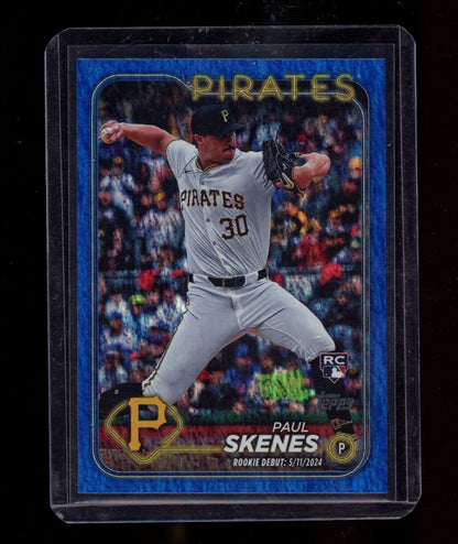 2024 Topps Update #US100 Paul Skenes Blue Holofoil #/999