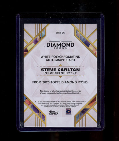 2025 Topps Diamond Icons #DIA-SC Steve Carlton Auto Blue #/15
