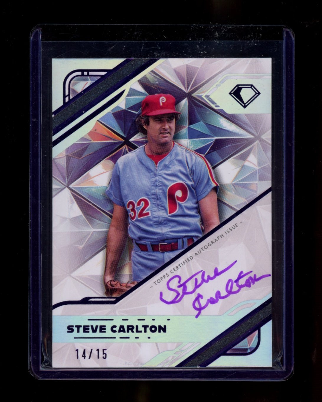 2025 Topps Diamond Icons #DIA-SC Steve Carlton Auto Blue #/15