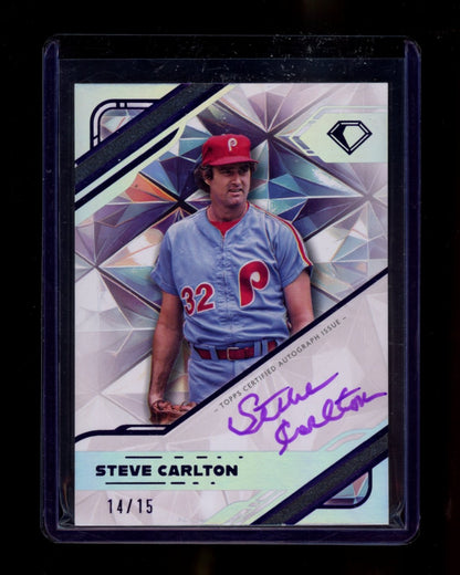 2025 Topps Diamond Icons #DIA-SC Steve Carlton Auto Blue #/15