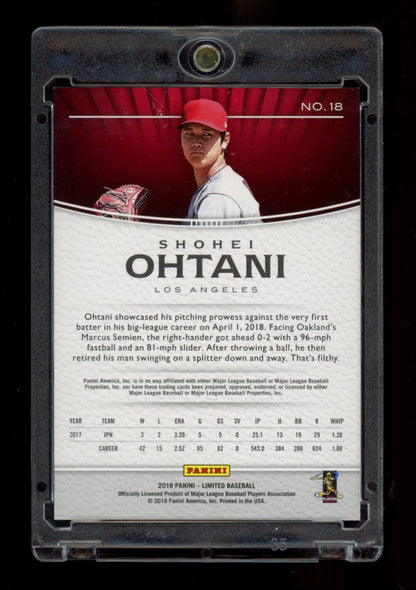 2018 Panini Chronicles #18 Shohei Ohtani Limited Silver Spotlight #/199