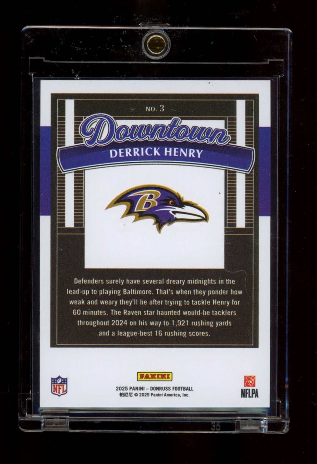 2025 Donruss #3 Derrick Henry Downtown!