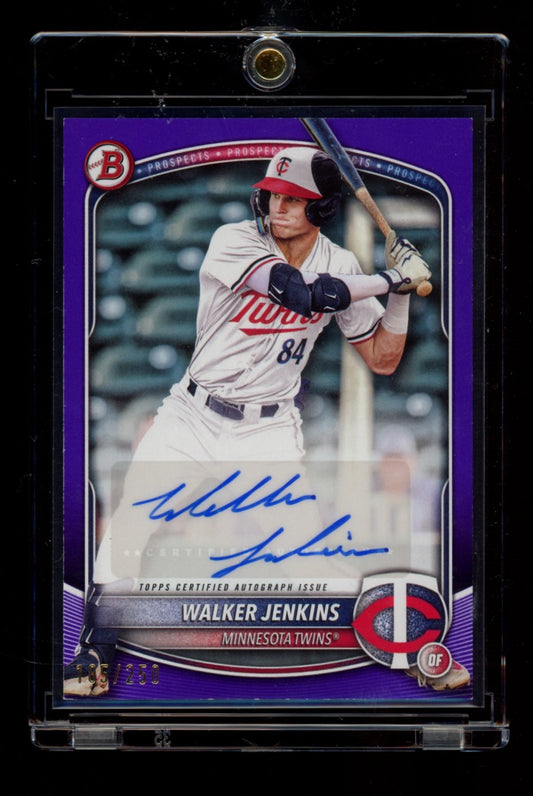 2025 Bowman #BPA-WJ Walker Jenkins Prospect Autographs Purple #/250