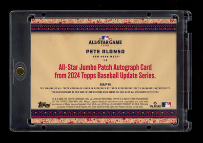 2024 Topps Update #ASAJP-PA Pete Alonso All-Star Autographed Jumbo Patch #/10