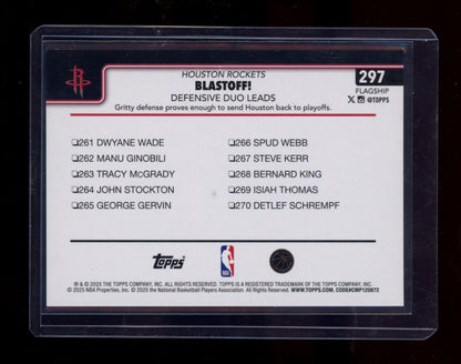 2025-26 Topps #297 Blastoff!: Defensive Duo Leads Black Holo Foil #/10