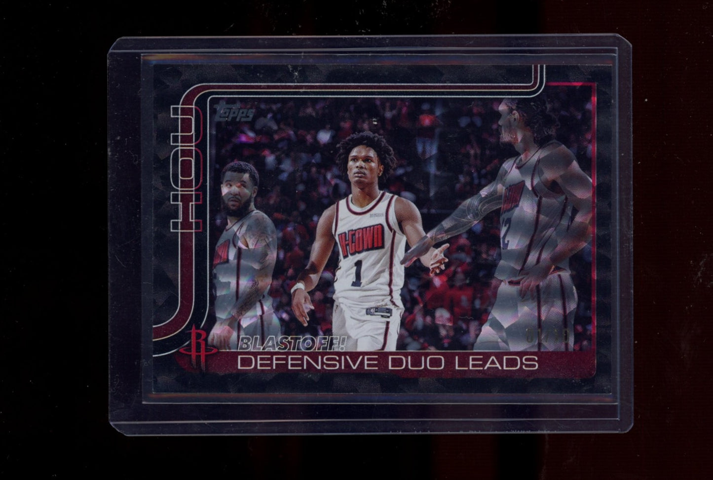 2025-26 Topps #297 Blastoff!: Defensive Duo Leads Black Holo Foil #/10
